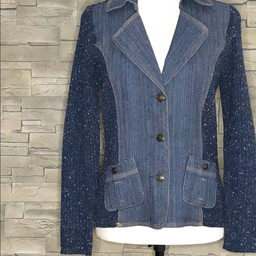 FDJ sweater jean jacket